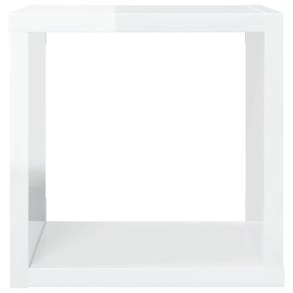 Wall Cube Shelves 4 Piece Set White Floating Storage Display Organiser
