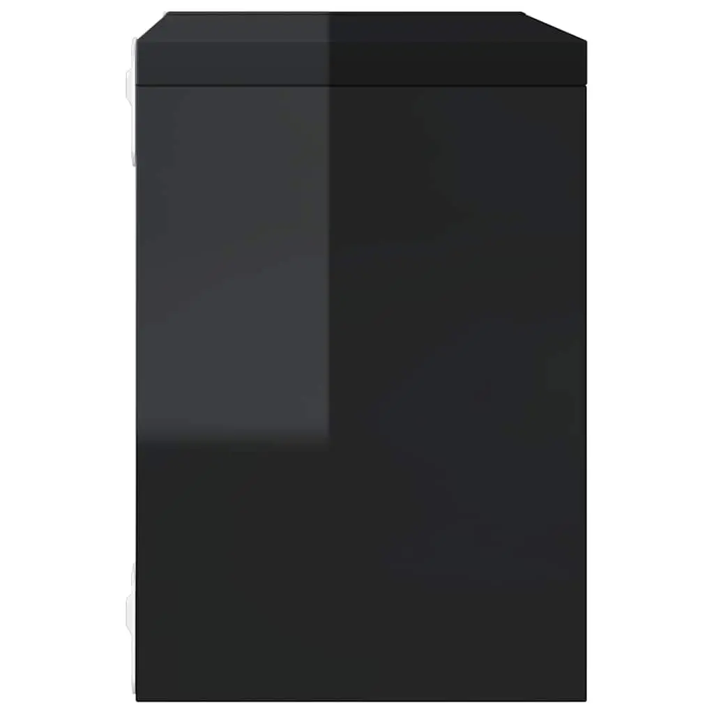 Wall Cube Shelves 6 Pieces Black Floating Storage Display Organiser