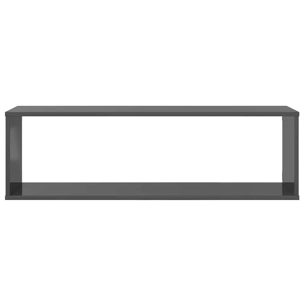 Wall Cube Shelves 100x15x30 cm Grey Display Storage Floating Shelving Unit 2 Piece