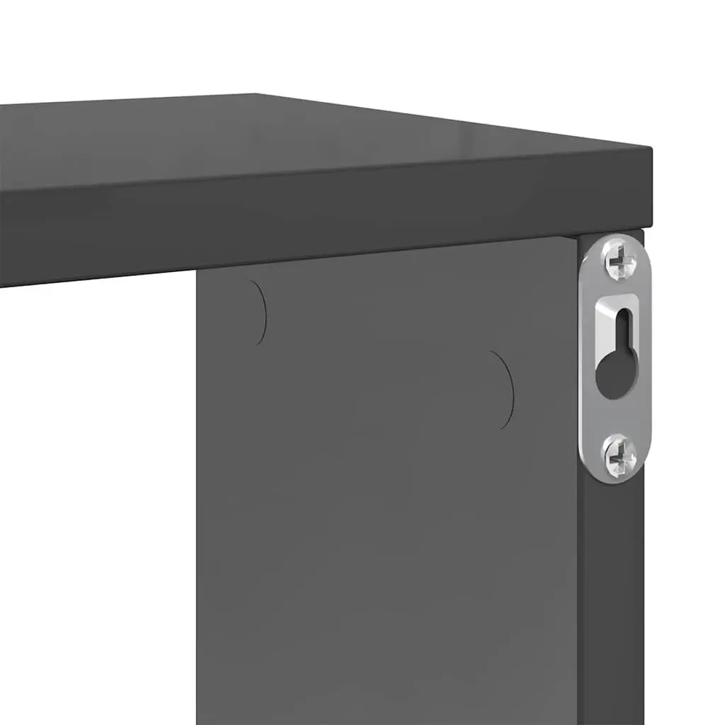 Wall Cube Shelves 100x15x30 cm Grey Display Storage Floating Shelving Unit 2 Piece