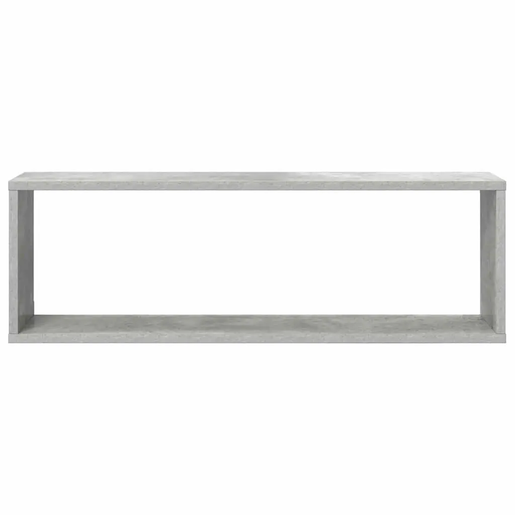 Wall Cube Shelves Set 6 pcs Grey Engineered Wood Display Storage Shelving Unit