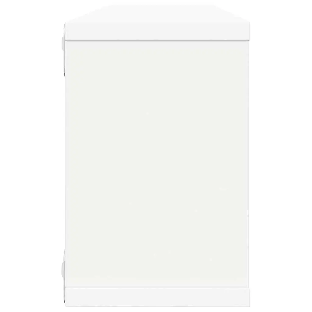 Floating Wall Cube Shelves 6 Piece Set White Sturdy Storage Display Unit