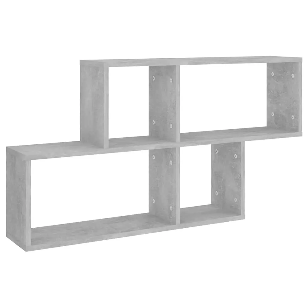 Wall Shelf 100x18x53cm Grey Concrete Engineered Wood Display Storage Organizer