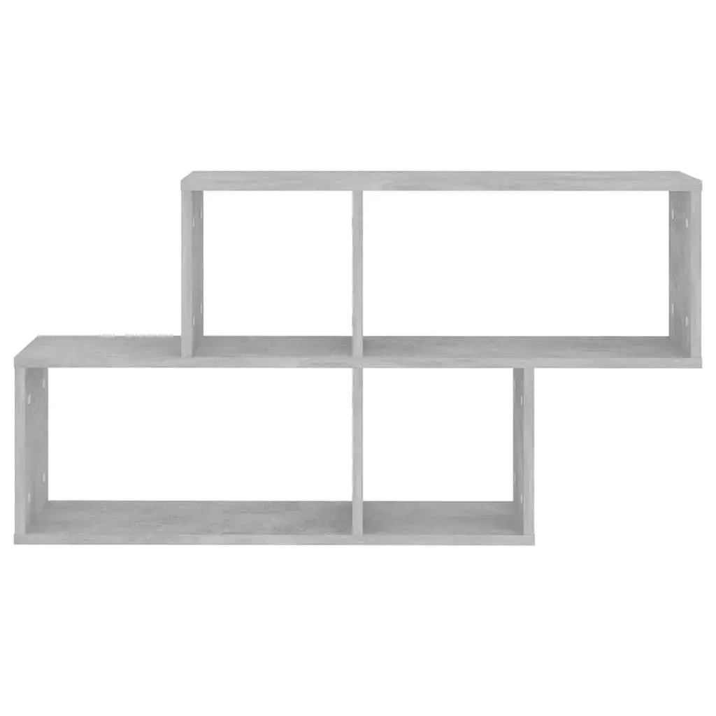 Wall Shelf 100x18x53cm Grey Concrete Engineered Wood Display Storage Organizer