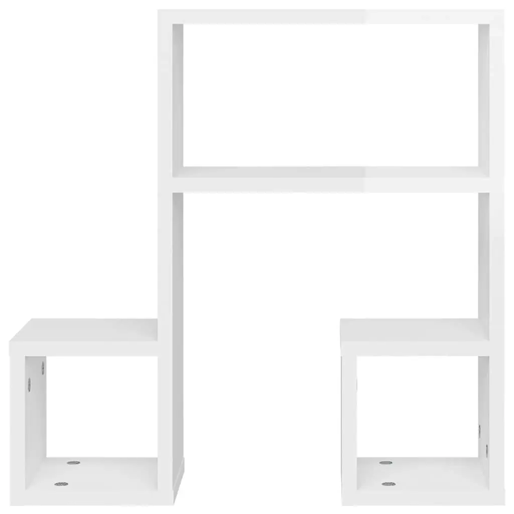Wall Shelves 50x15x50 cm Music Note Shape White Set of 2 Display Storage