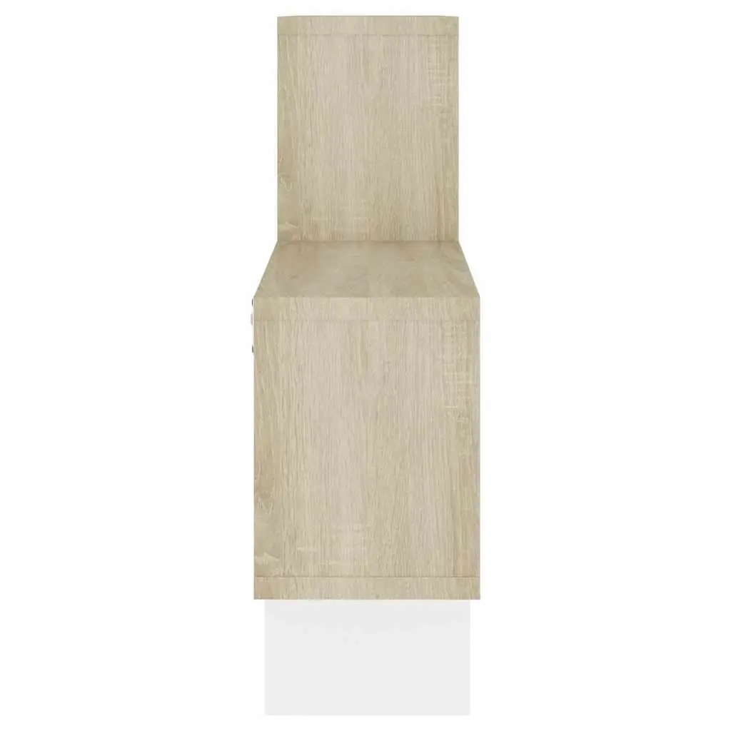 Car-Shaped Wall Shelf 82cm White Sonoma Oak Engineered Wood Storage Display Organizer