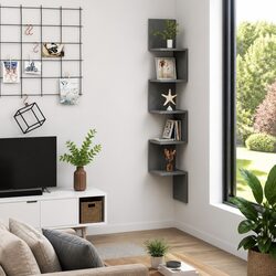 Enhance Your Space with Grey Wall Corner Shelf
