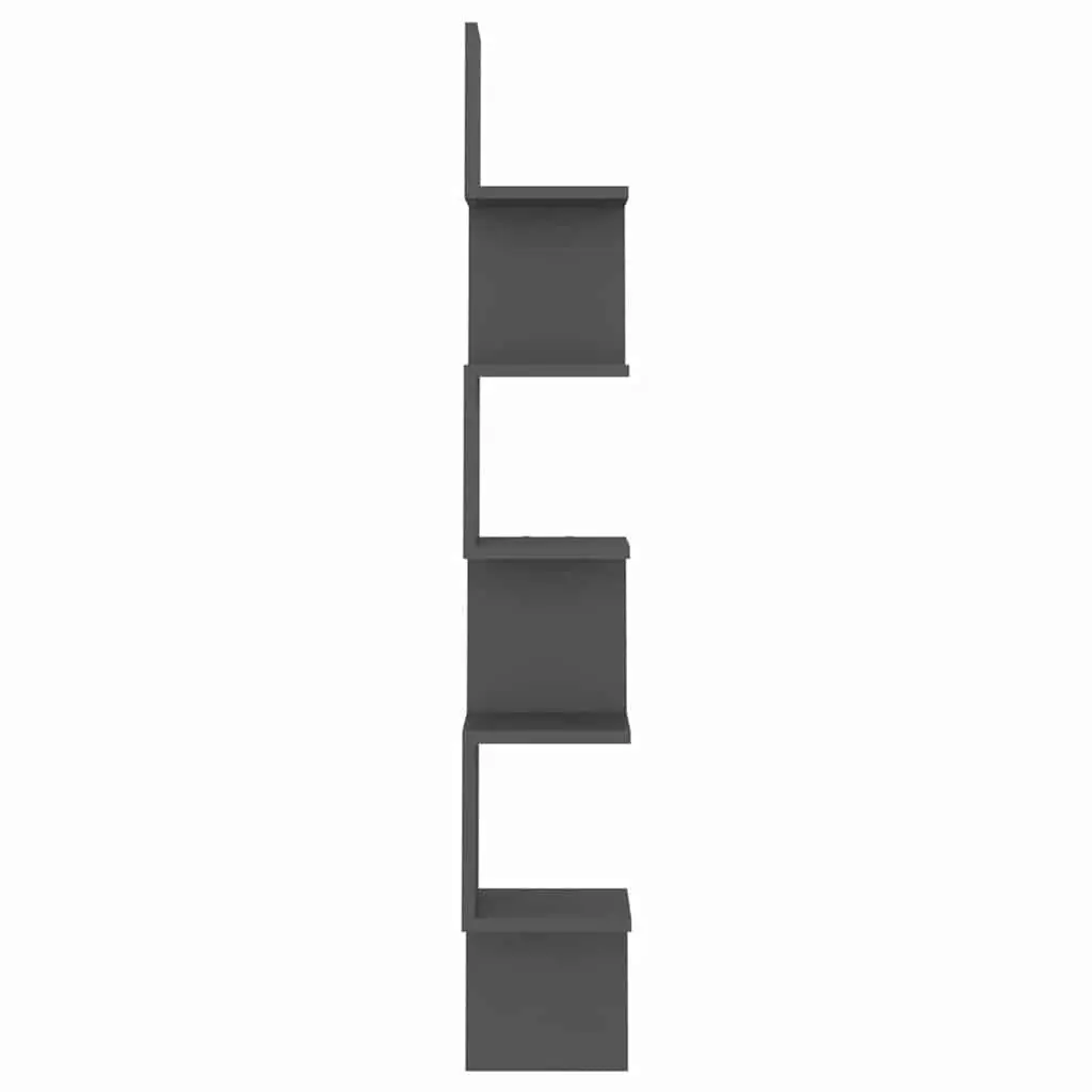 Wall Corner Shelf Grey Sturdy Storage Display Unit for Living Room Bedroom Kitchen