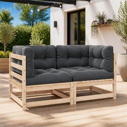 Enhance Your Garden with This 2 Piece Corner Sofa Set