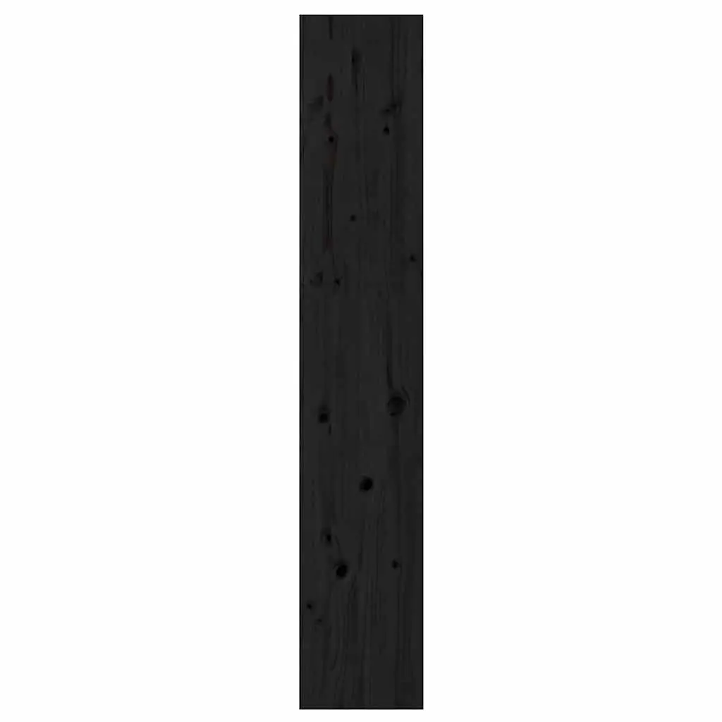 Book Cabinet 60x30x167.5 cm Solid Pine Wood Room Divider Black