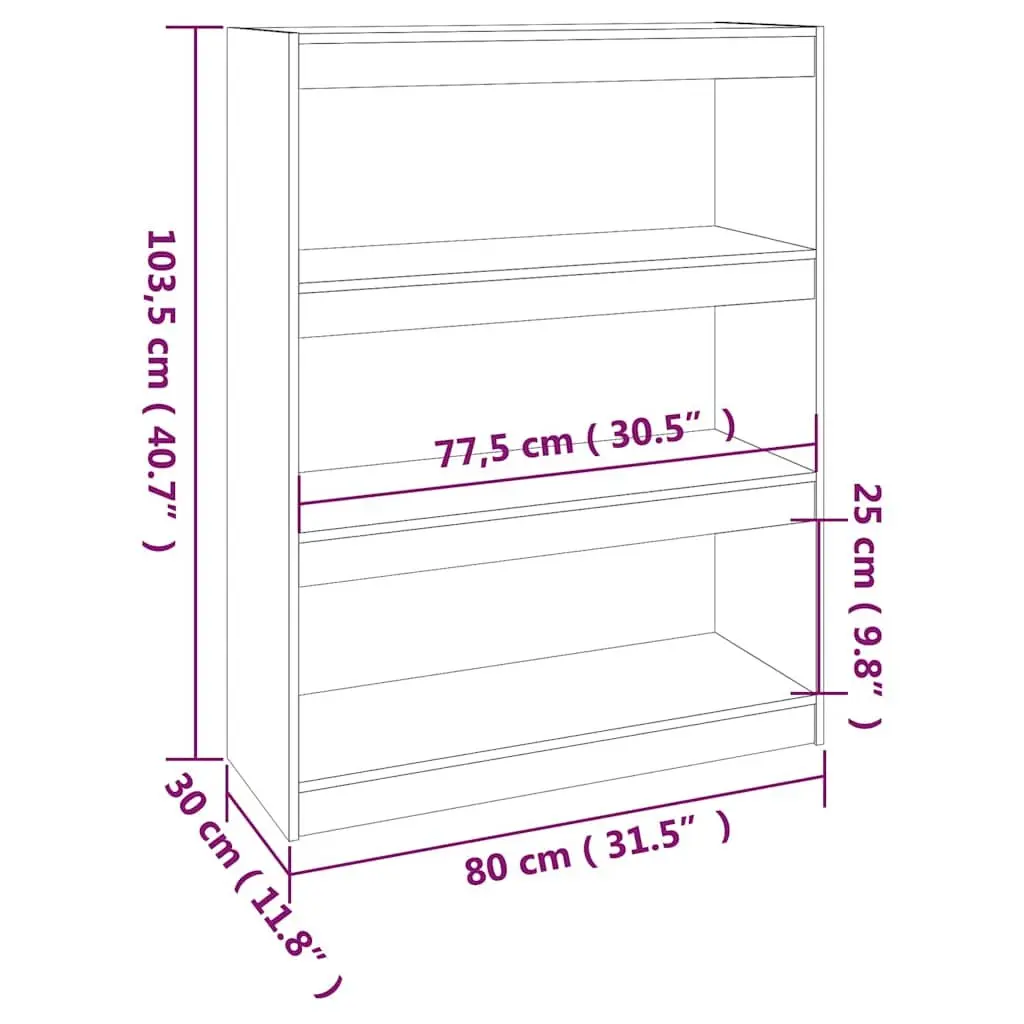 Book Cabinet Honey Brown Wooden Room Divider 3 Compartments Shelving Unit Storage Organizer