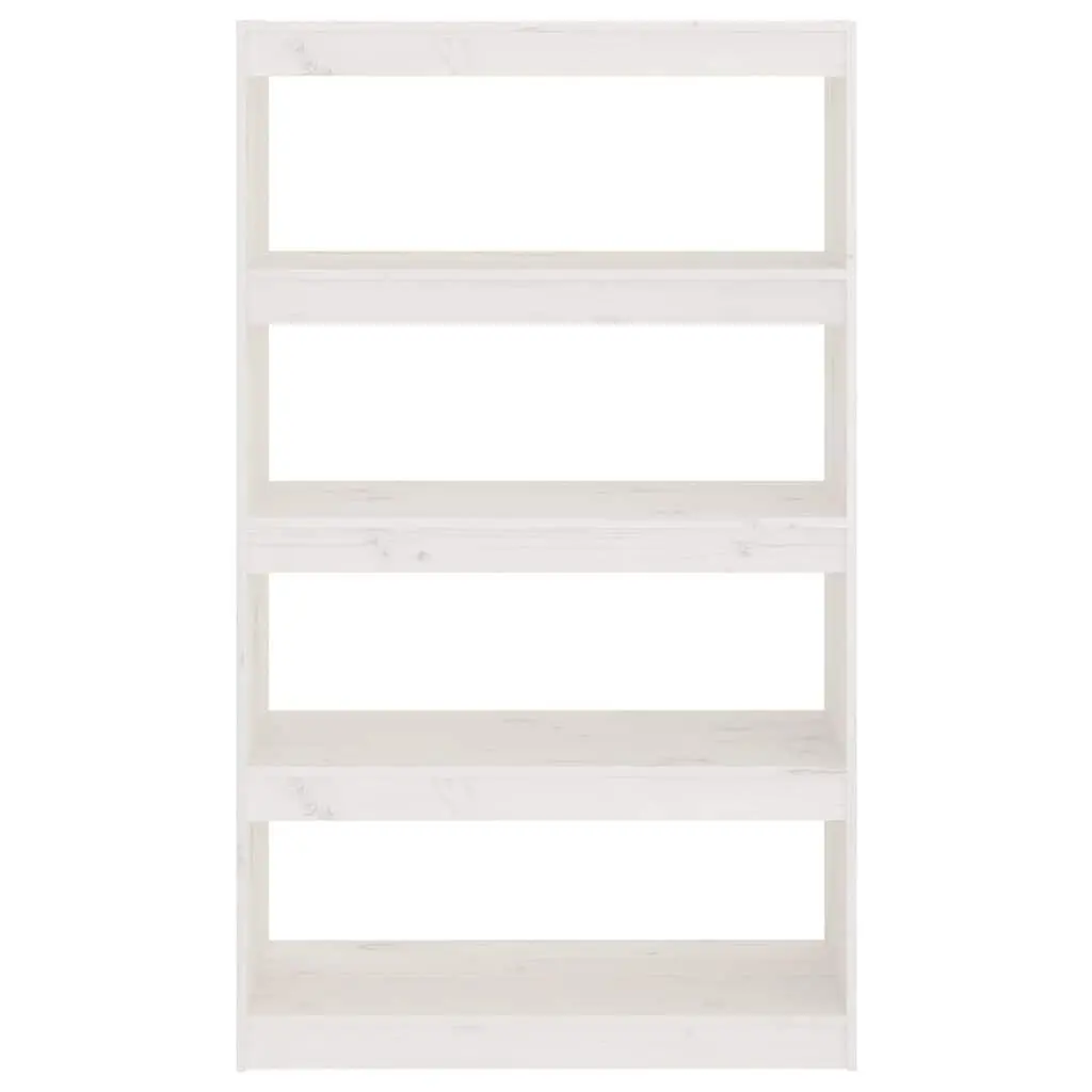 Book Cabinet 80x30x135.5cm Solid Pine Wood Room Divider White