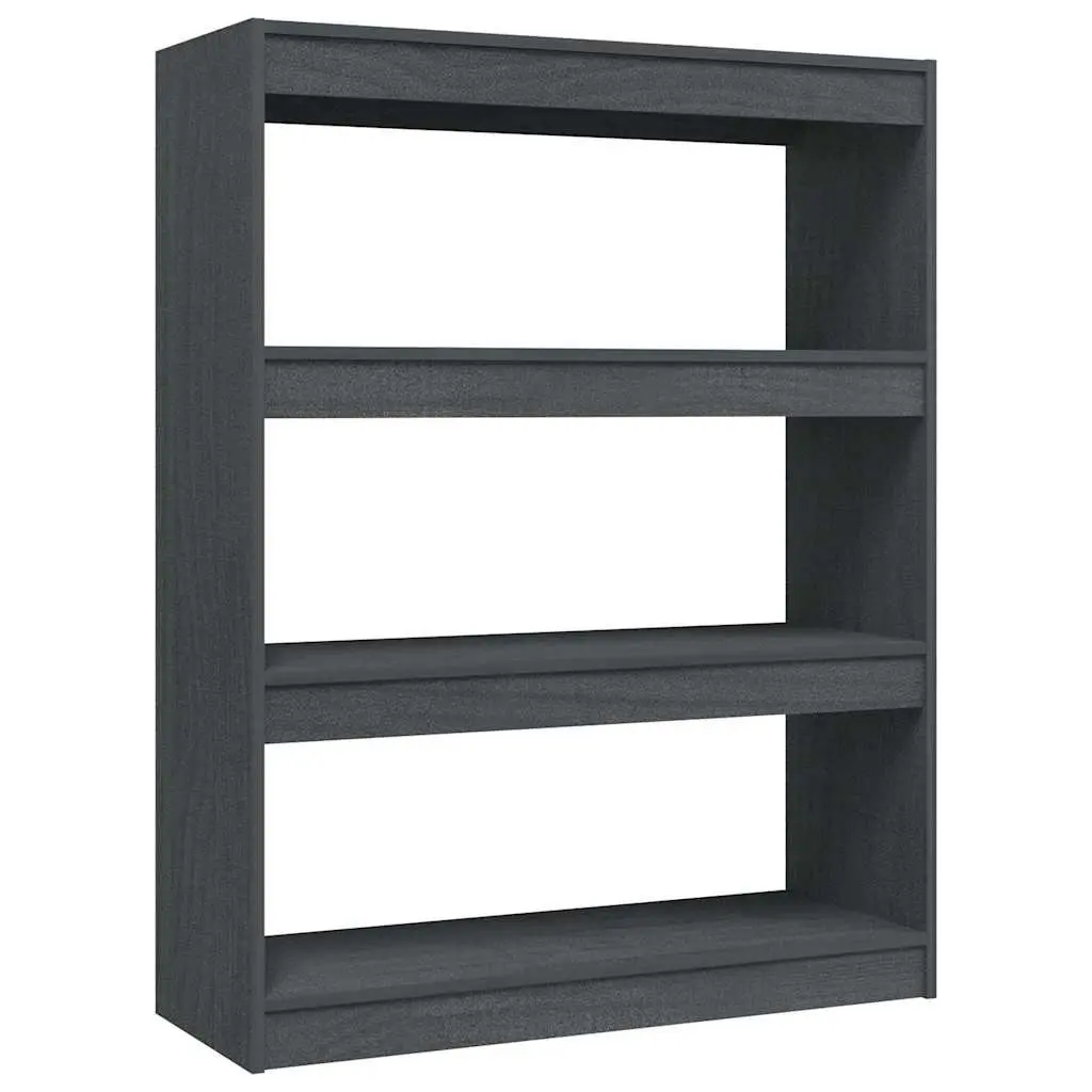 Wooden Book Cabinet Grey Room Divider Storage Bookcase Unit
