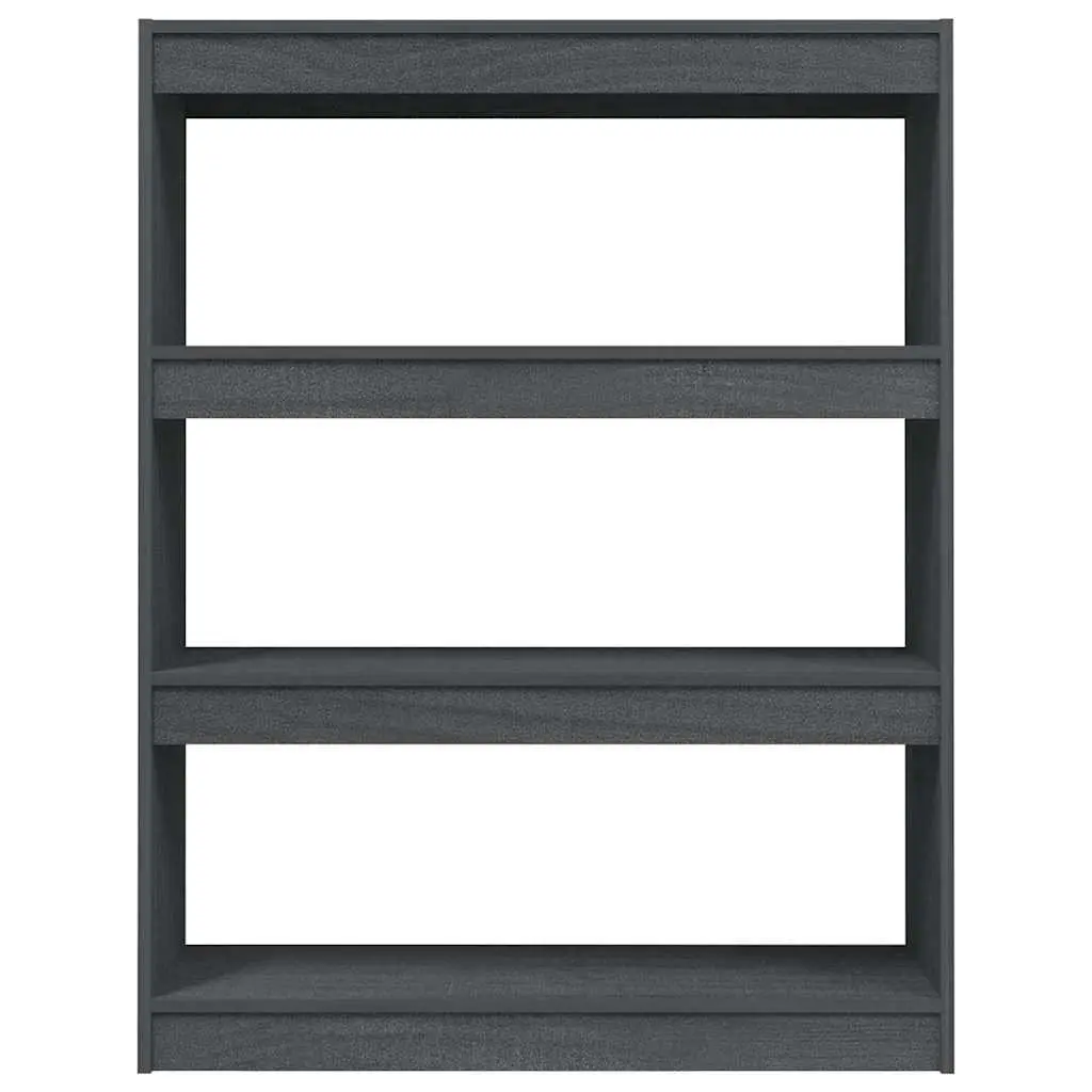 Wooden Book Cabinet Grey Room Divider Storage Bookcase Unit