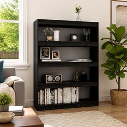 Enhance Your Space with a Black Wooden Book Cabinet