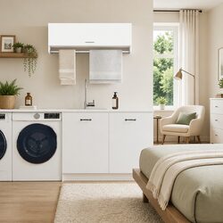 Organize Your Space with the White Wardrobe Cabinet 100x32.5x35 cm