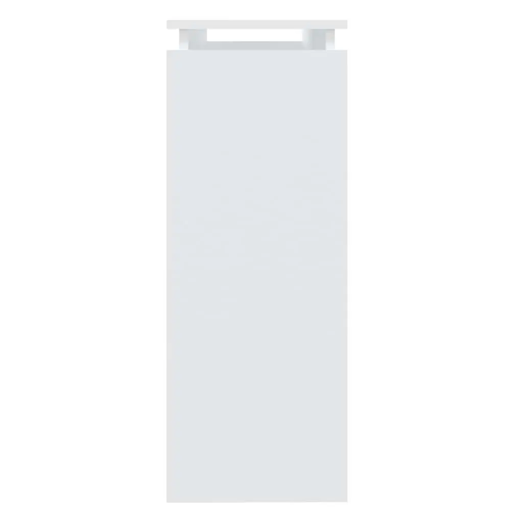 Console Table White Compact Storage Accent Side Table for Hallway Entryway Living Room