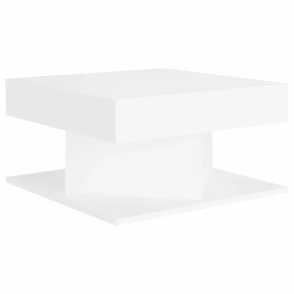 Coffee Table 57x57x30 cm White Engineered Wood Stable Surface Easy to Clean