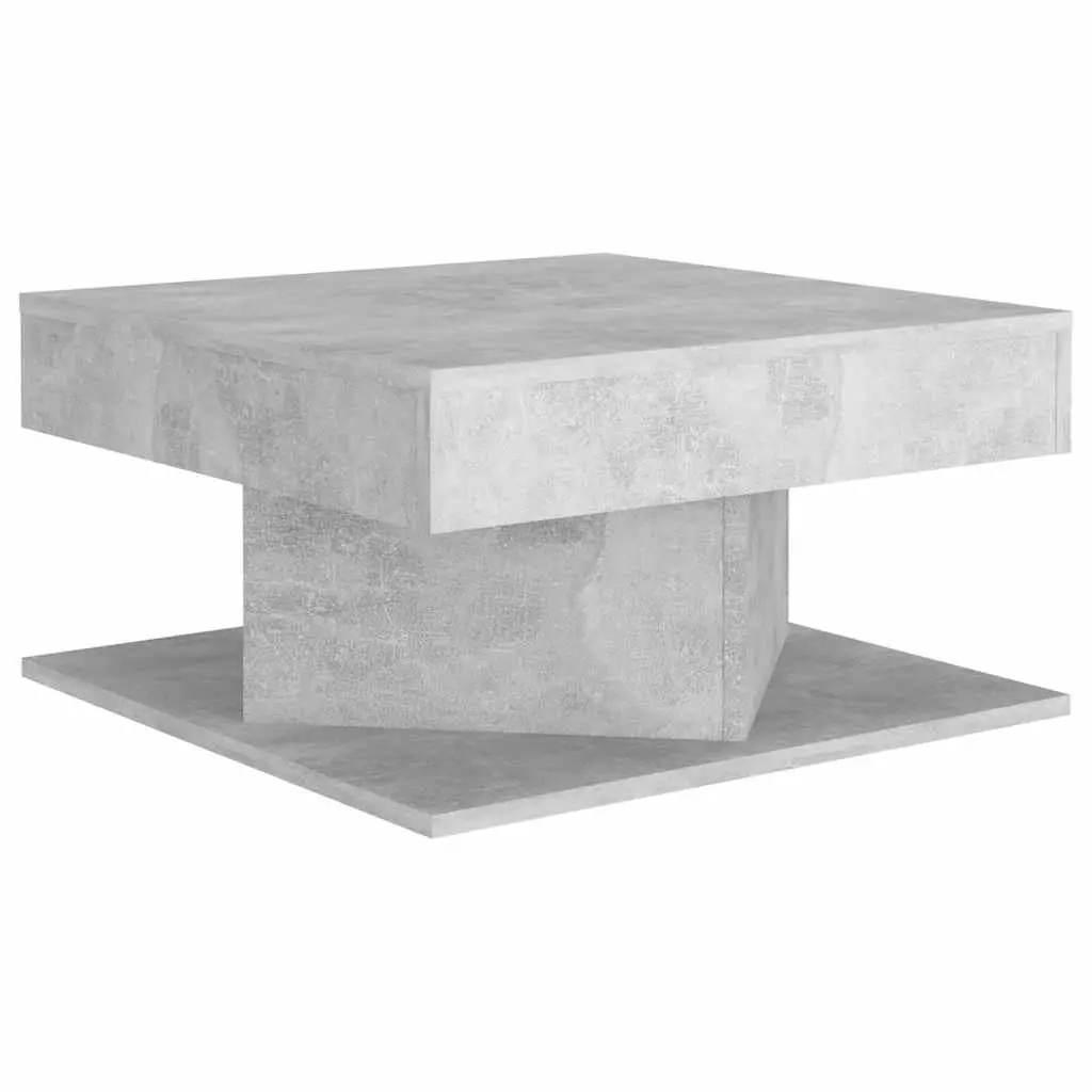 Coffee Table 57x57x30 cm Grey Concrete Engineered Wood Accent Side Storage
