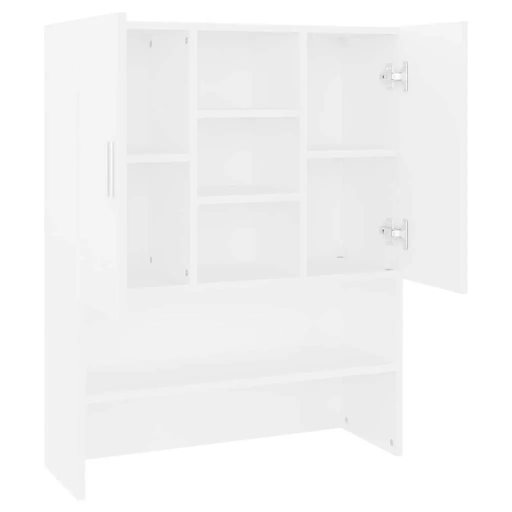Bathroom Storage Cabinet 70.5x25.5x90cm 2 Doors Organiser