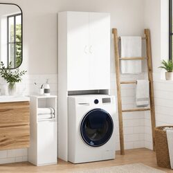 Elevate Your Space with a Tall White Washing Cabinet