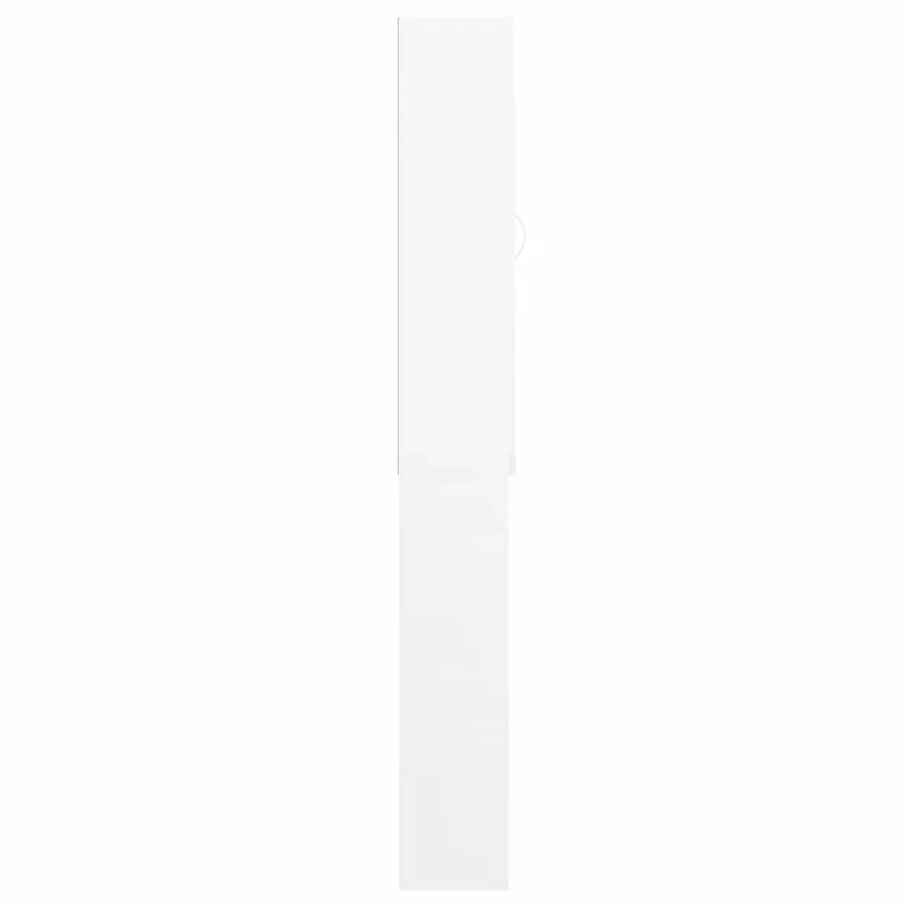 Tall White Washing Machine Cabinet Storage Organiser for Bathroom and Laundry