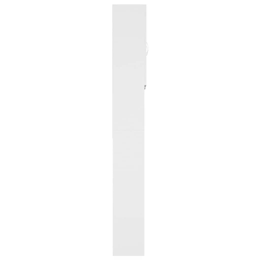 White Washing Machine Cabinet Bathroom Storage Cupboard 2 Doors 9 Compartments