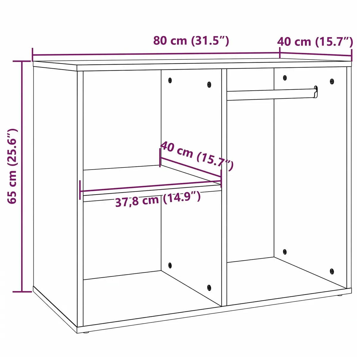 Dressing Cabinet White Engineered Wood Spacious Compartments Makeup Organizer