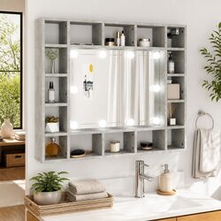 Grey Wall-Mounted Mirror Cabinet Enhances Your Bathroom