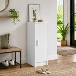 Shoe Storage Cabinet in White for an Organized Home