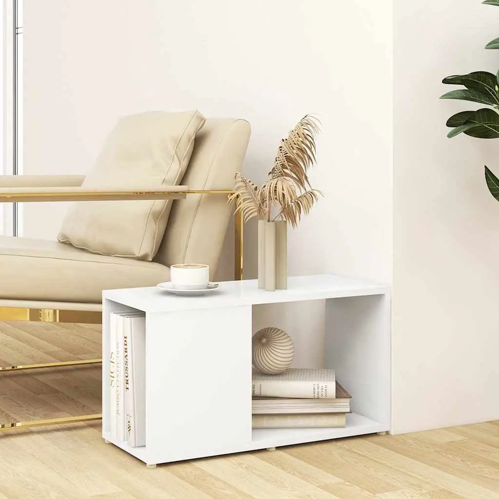 TV Cabinet White Open Shelving Unit Storage Furniture