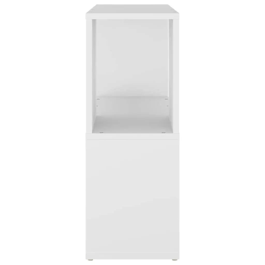 White Book Cabinet 2-Tier Shelving Unit Sturdy Storage Organiser Home Decor Furniture