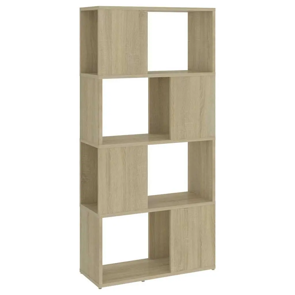 Book Cabinet Room Divider 60x24x124.5cm Sonoma Oak Storage Shelving