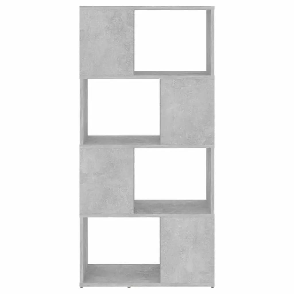 Book Cabinet Grey 4 Compartment Room Divider Storage Organizer