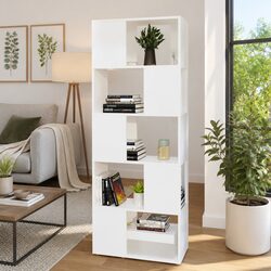 Book Cabinet Room Divider White Open Shelving Display Organizer Storage Bookcase