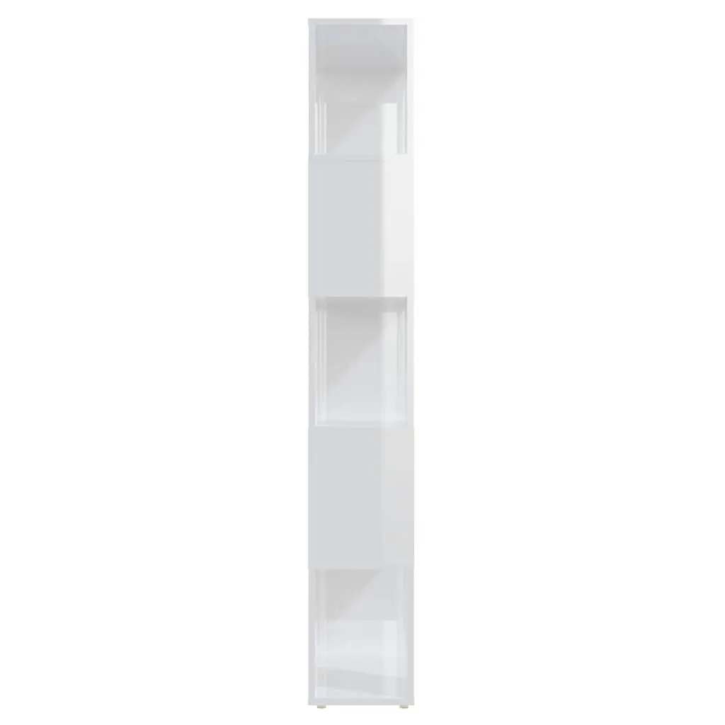 Book Cabinet Room Divider High Gloss White 60x24x155cm Open Shelf Unit