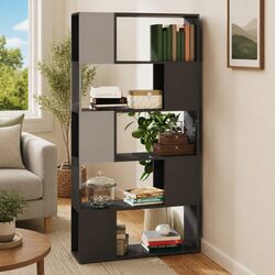 Book Cabinet Room Divider Grey High Gloss Engineered Wood Shelving Storage Unit