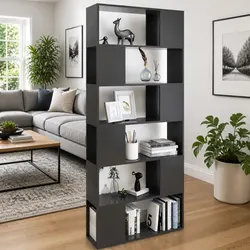 Stylish Room Divider and Book Cabinet in Grey
