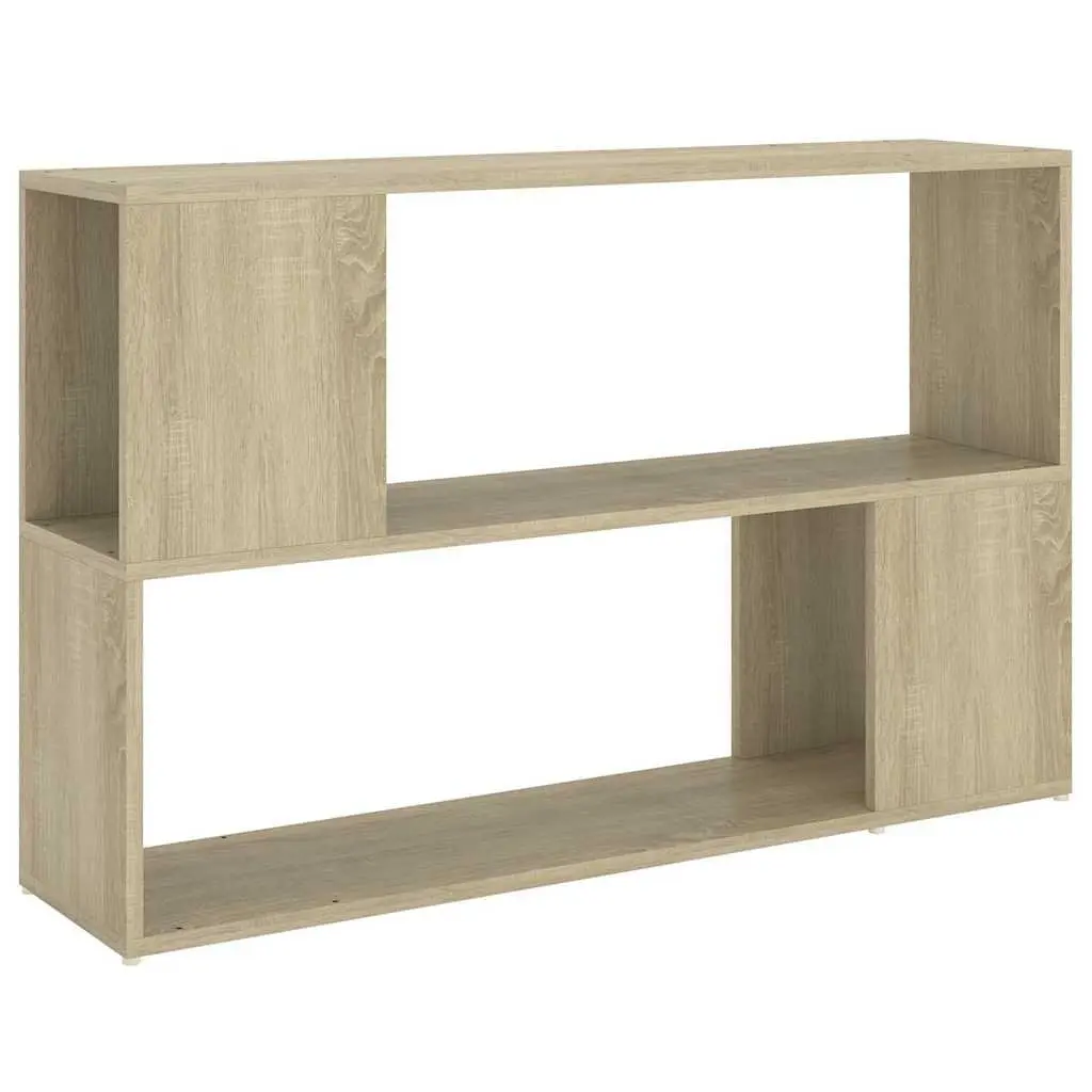 Book Cabinet 100cm Sonoma Oak Open Shelving Storage Unit Brown Engineered Wood