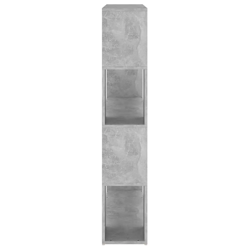 Book Cabinet Room Divider 100x24x124 cm Grey Freestanding Storage Shelf