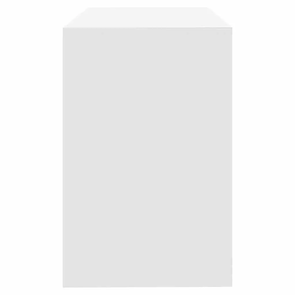 White Office Desk 101x50x76.5 cm Computer Workstation with 2 Storage Drawers