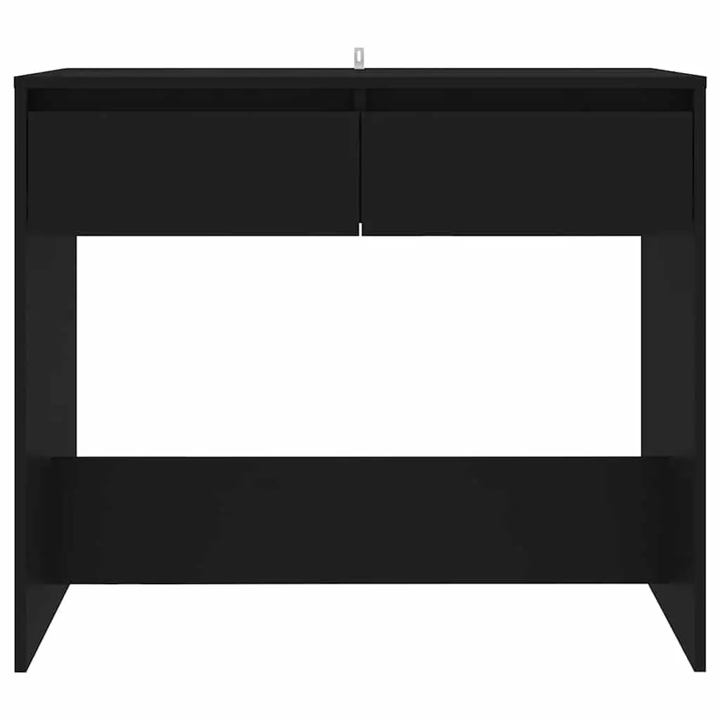 Console Table Black 2 Drawer Storage Accent Furniture