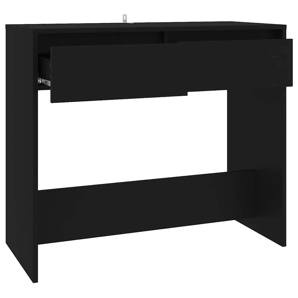 Console Table Black 2 Drawer Storage Accent Furniture