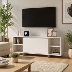 Enhance Your Living Space with a White TV Cabinet Storage Unit