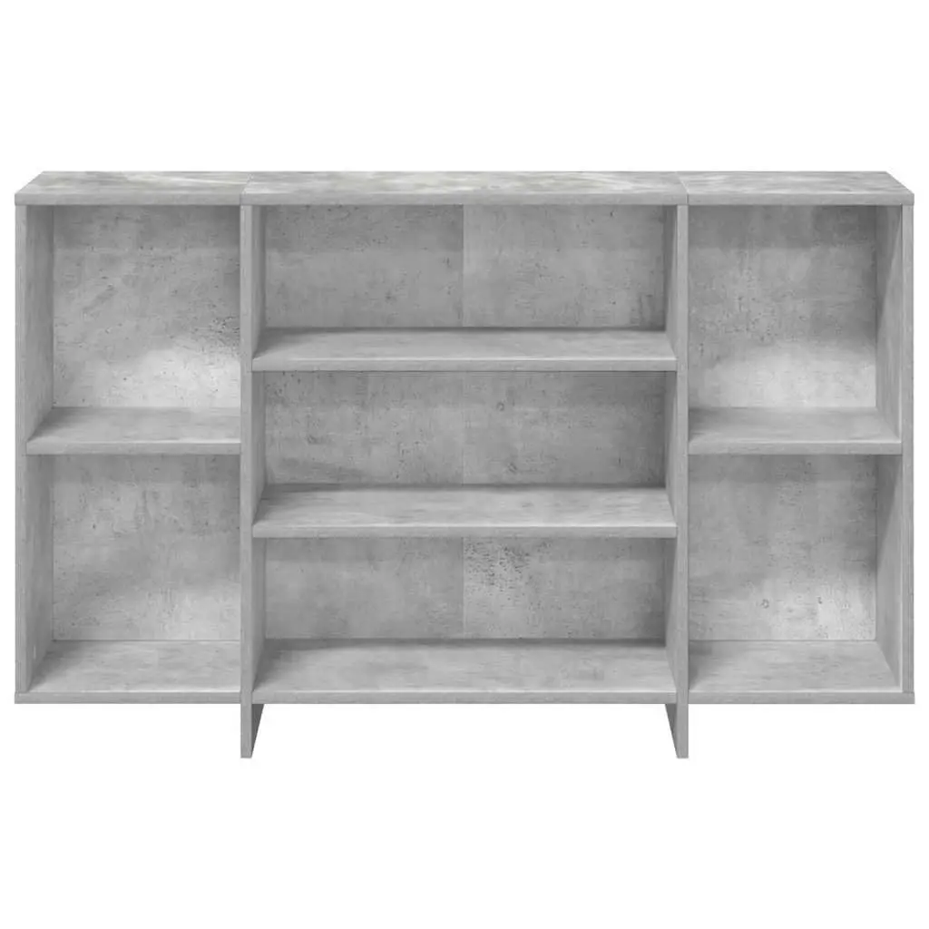 Sideboard 120cm Grey Modern Storage Cabinet with 4 Internal Shelves and Sturdy Tabletop