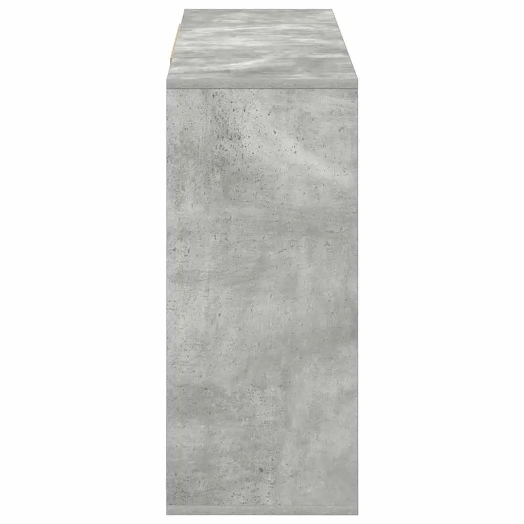 Sideboard 120cm Grey Modern Storage Cabinet with 4 Internal Shelves and Sturdy Tabletop