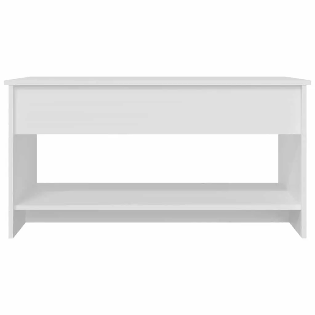 Coffee Table White Adjustable Height Lift Top Storage Compartment Engineered Wood