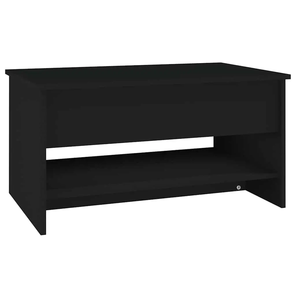 Coffee Table Black Lift Top Storage Compartment Adjustable Height Modern Design