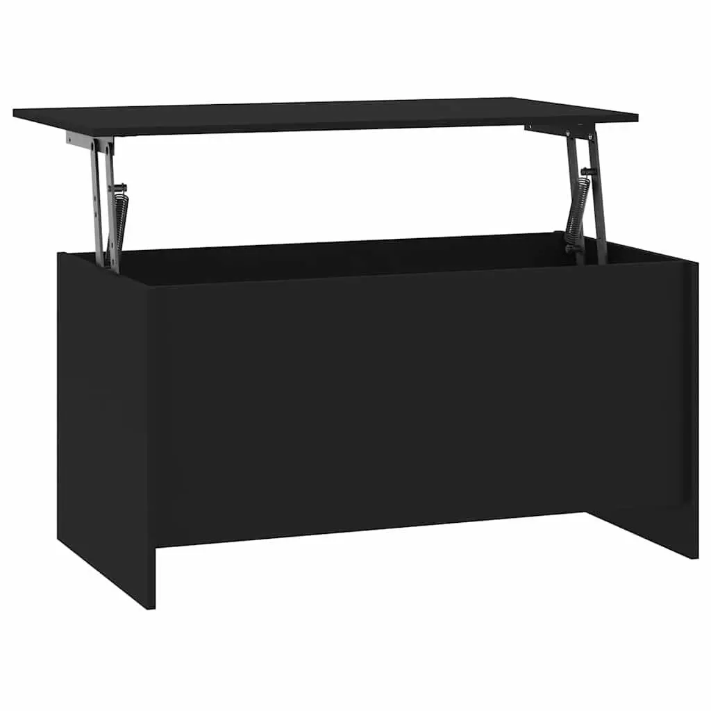 Coffee Table Black Lift-Top Storage Design Living Room Furniture Engineered Wood