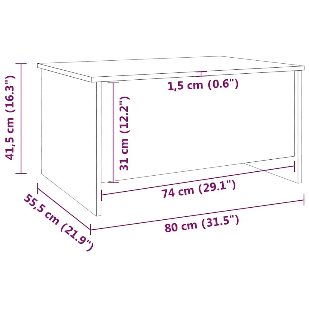 Lift Top Coffee Table White High Gloss Engineered Wood with Hidden Storage Compartment